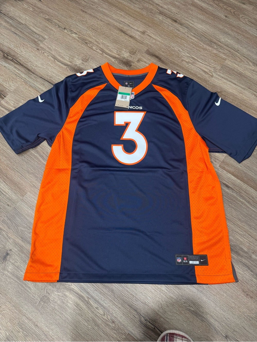 Nike Denver Broncos Drew Lock #3 On Field NFL Jersey Mens XL Navy Blue NWT